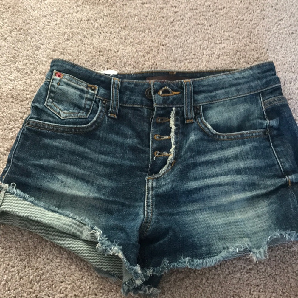 Designer denim festival shorts